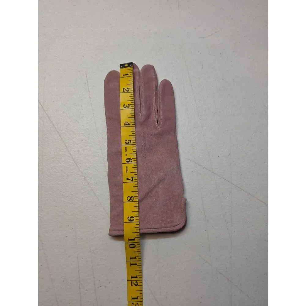 Isotoner Women's Pink Suede Lined  Driving Gloves